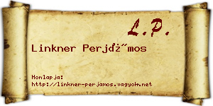 Linkner Perjámos névjegykártya